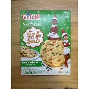 Funfetti The Elf on the Shelf Sugar Cookie Mix Candy Cane Sprinkles EXP 03/2027